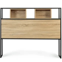 Tête de lit industrielle 145 cm bois et métal