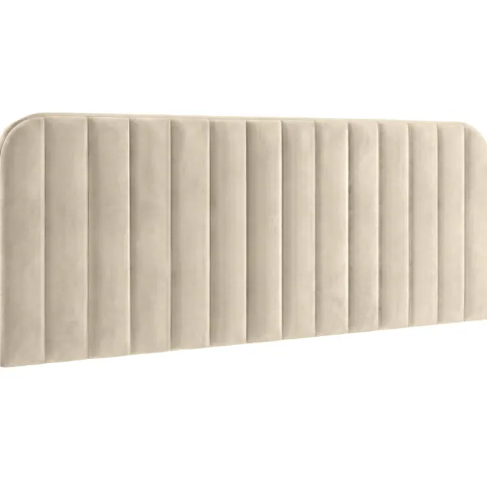 Tête de lit suspendue en velours beige 160 cm