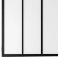 Verrière atelier 4 vitrages L. 116 x H. 108 cm en métal noir et verre trempé givré
