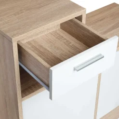 Vestiaire d’entrée avec miroir, porte-manteaux et range-chaussures en lot