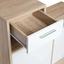 Vestiaire d’entrée avec miroir, porte-manteaux et range-chaussures en lot